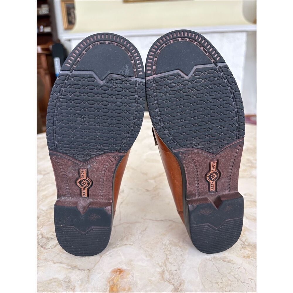 Earth Shoe Gelron 2000 Leather Loafers Buckle & Fringe Detail Classic Comfort - Picture 11 of 13